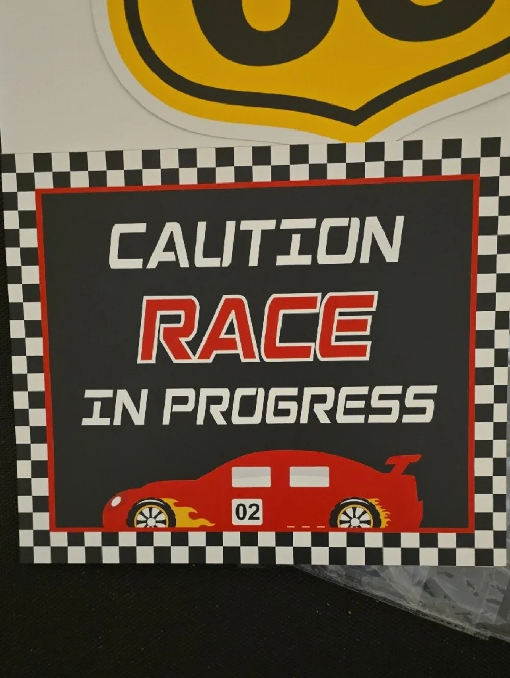 Race Car Party Sign Set - Fast One / Two Fast Themed Party